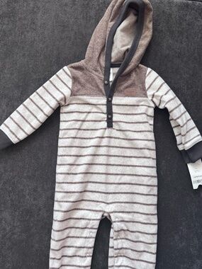 Carter's hooded fleece jumpsuit